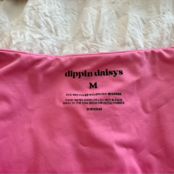 Dippin Daisys High Waist Cheeky Pink Bikini Set Top Bottom Seaport Betty Peony - Picture 8 of 11